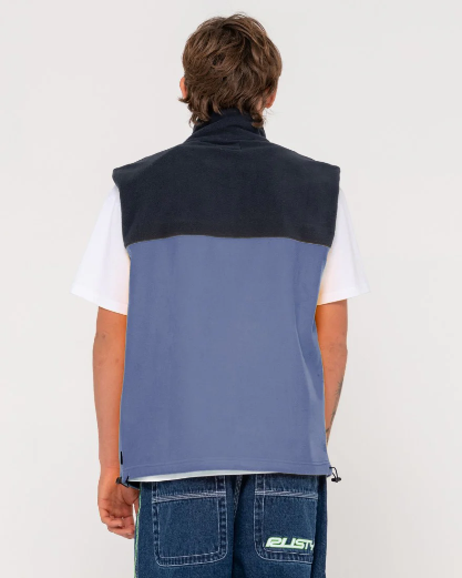 Rusty Tasty Ice Polar Fleece Vest - Blue