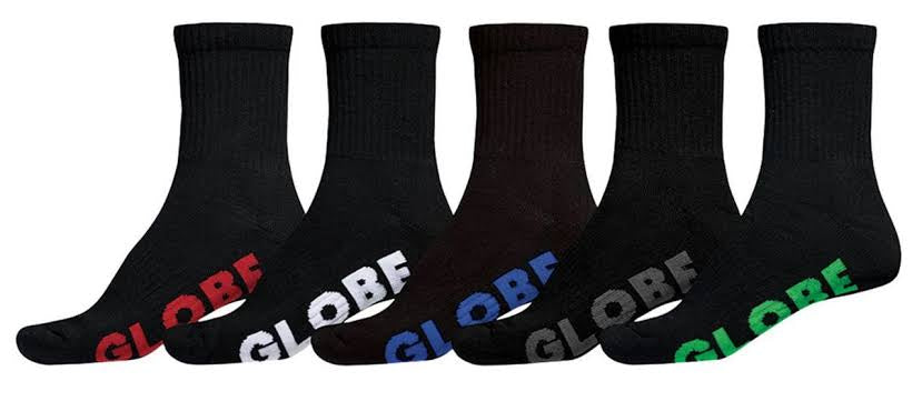 Globe Crew Socks - Multi Colour 5 pack