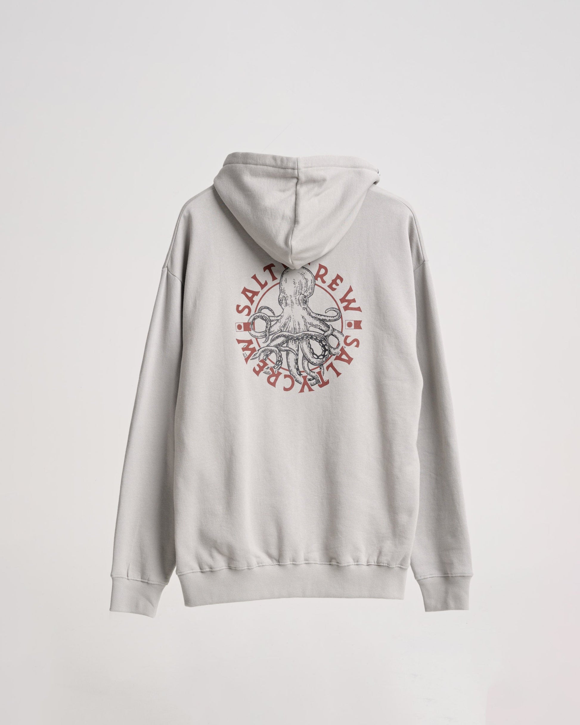 Salty Crew Tentacles MW Fleece Hood - Stone Grey