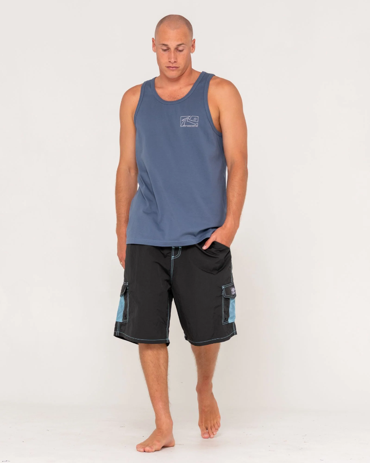 Rusty Boxed Out Tank - China Blue