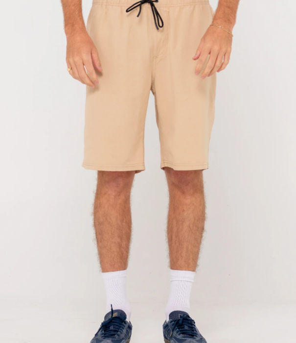 Rusty Overtone Elastic Waist Shorts - Light Fennel