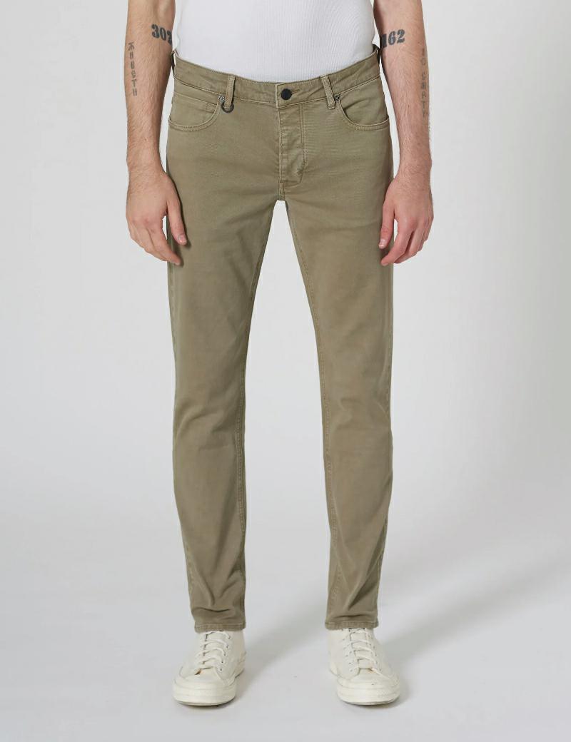 Neuw Lou Slim Twill Jean - Olive