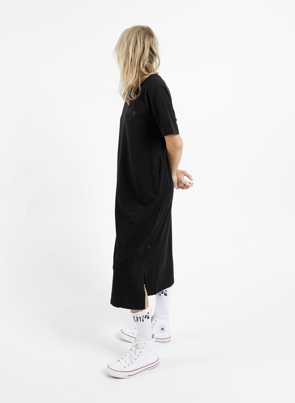 Federation Bebe Tee Dress - Black