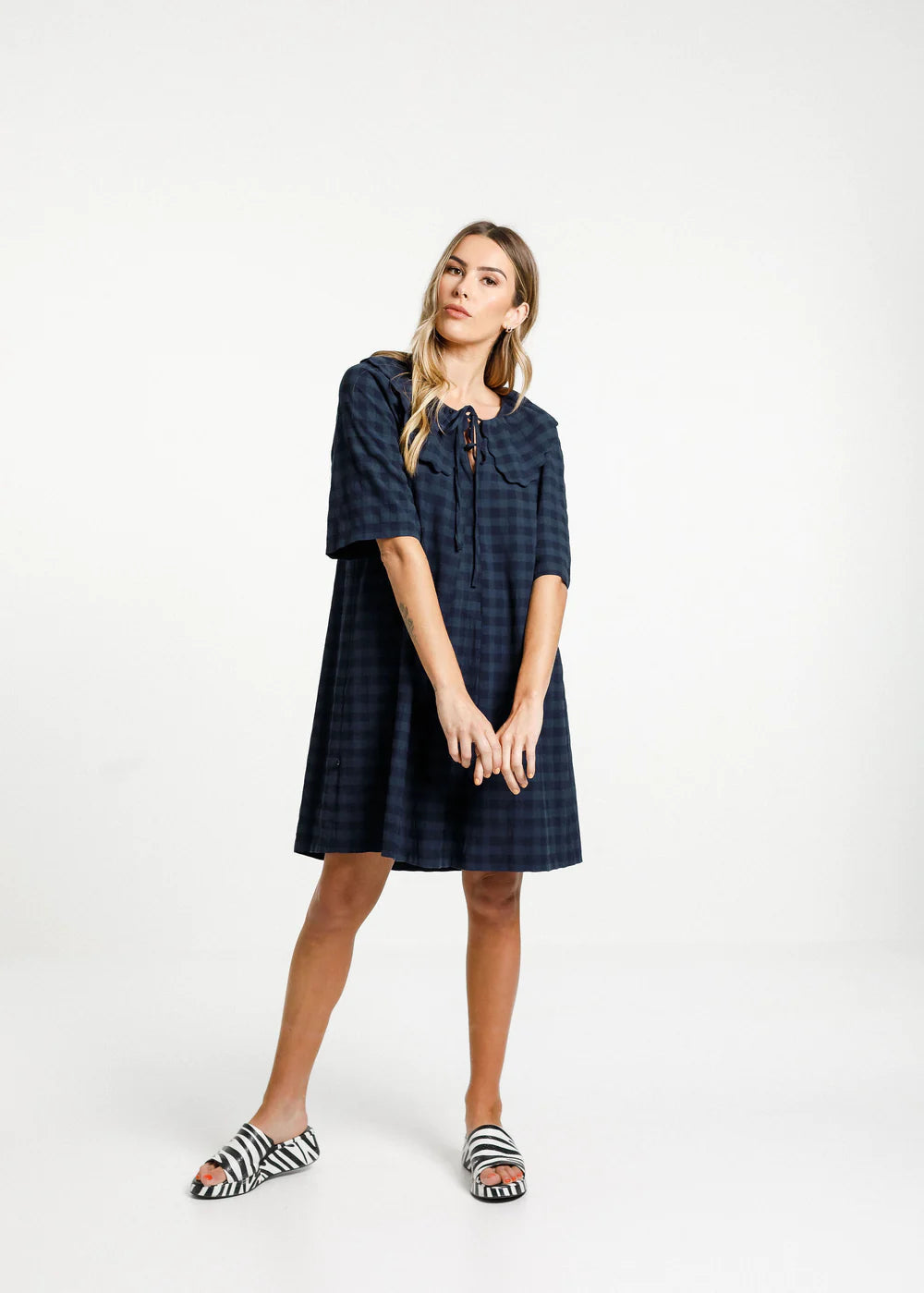 Thing Thing Coco Dress - Navy