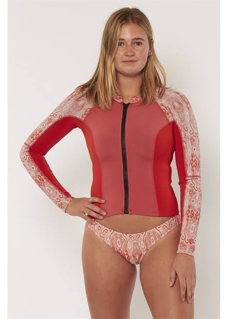 Sisstr Summer Seas Cheeky Wetsuit - Orange/Guava