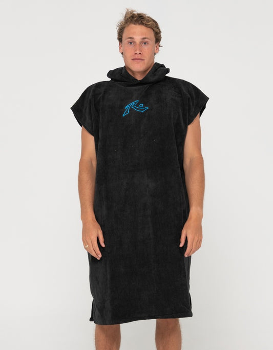 Rusty Surfing Change Towel - Black