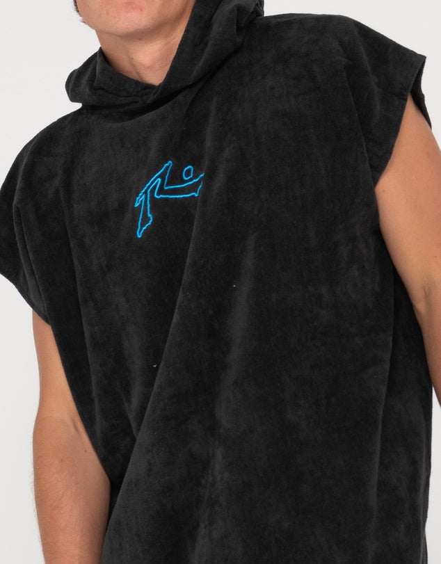 Rusty Surfing Change Towel - Black