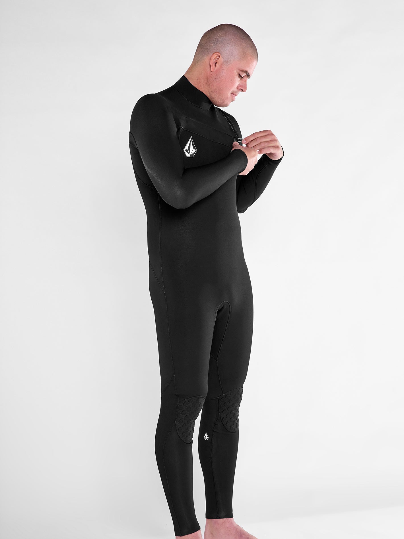 Volcom 3/2 Chest Zip Full Wetsuit - Black