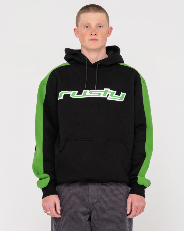 Rusty 2K Sing Hood - Black/Green