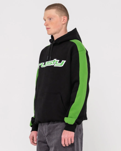 Rusty 2K Sing Hood - Black/Green