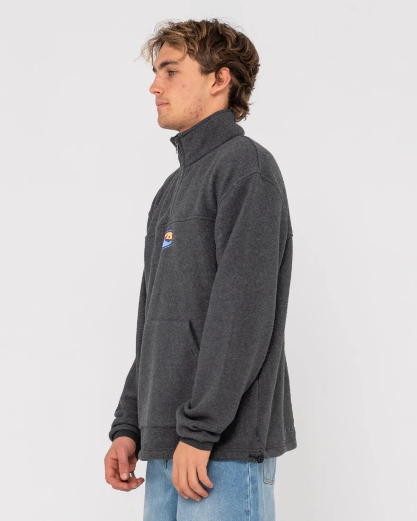 Rusty Wild West 1/4 Zip Jersey - Grey Marle