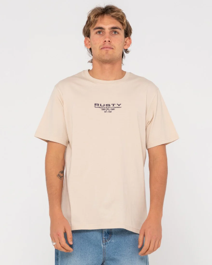 Rusty Ho-Stack Embroidered Tee - Cuban Sand