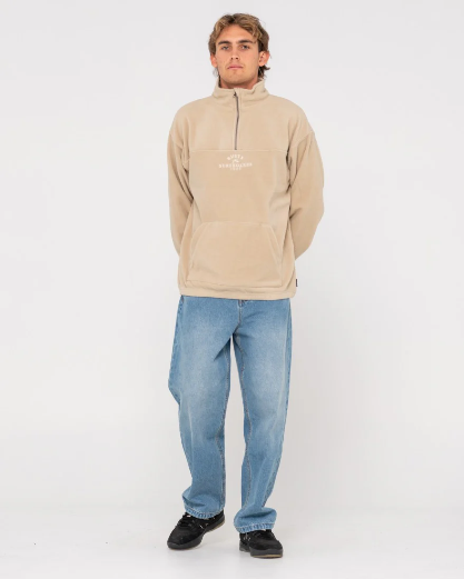 Rusty Middle Section Crew Polar Fleece - Light Khaki