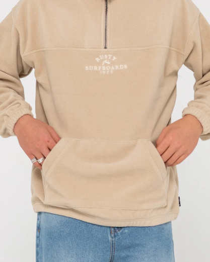 Rusty Middle Section Crew Polar Fleece - Light Khaki