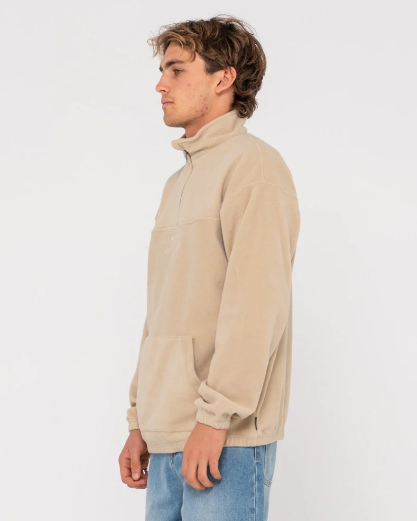 Rusty Middle Section Crew Polar Fleece - Light Khaki