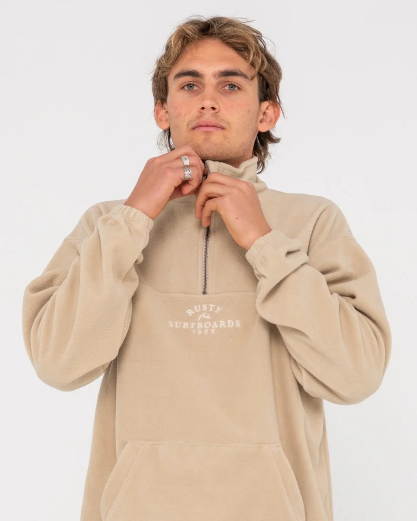 Rusty Middle Section Crew Polar Fleece - Light Khaki