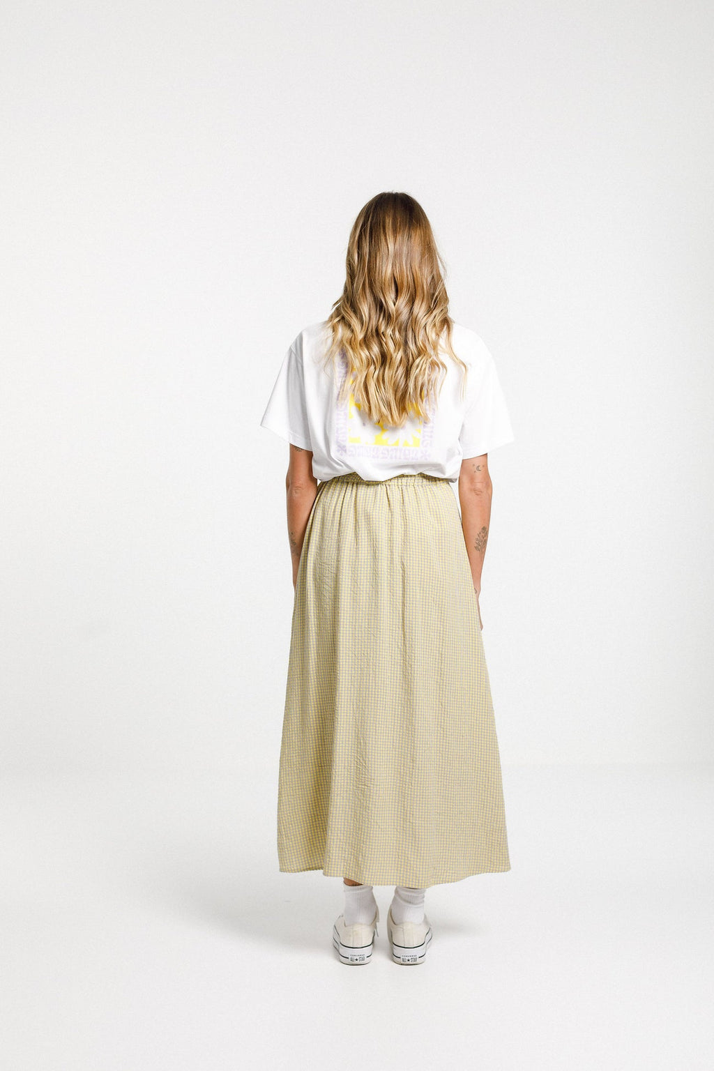 Thing Thing Liberty Skirt - Yellow Ginham