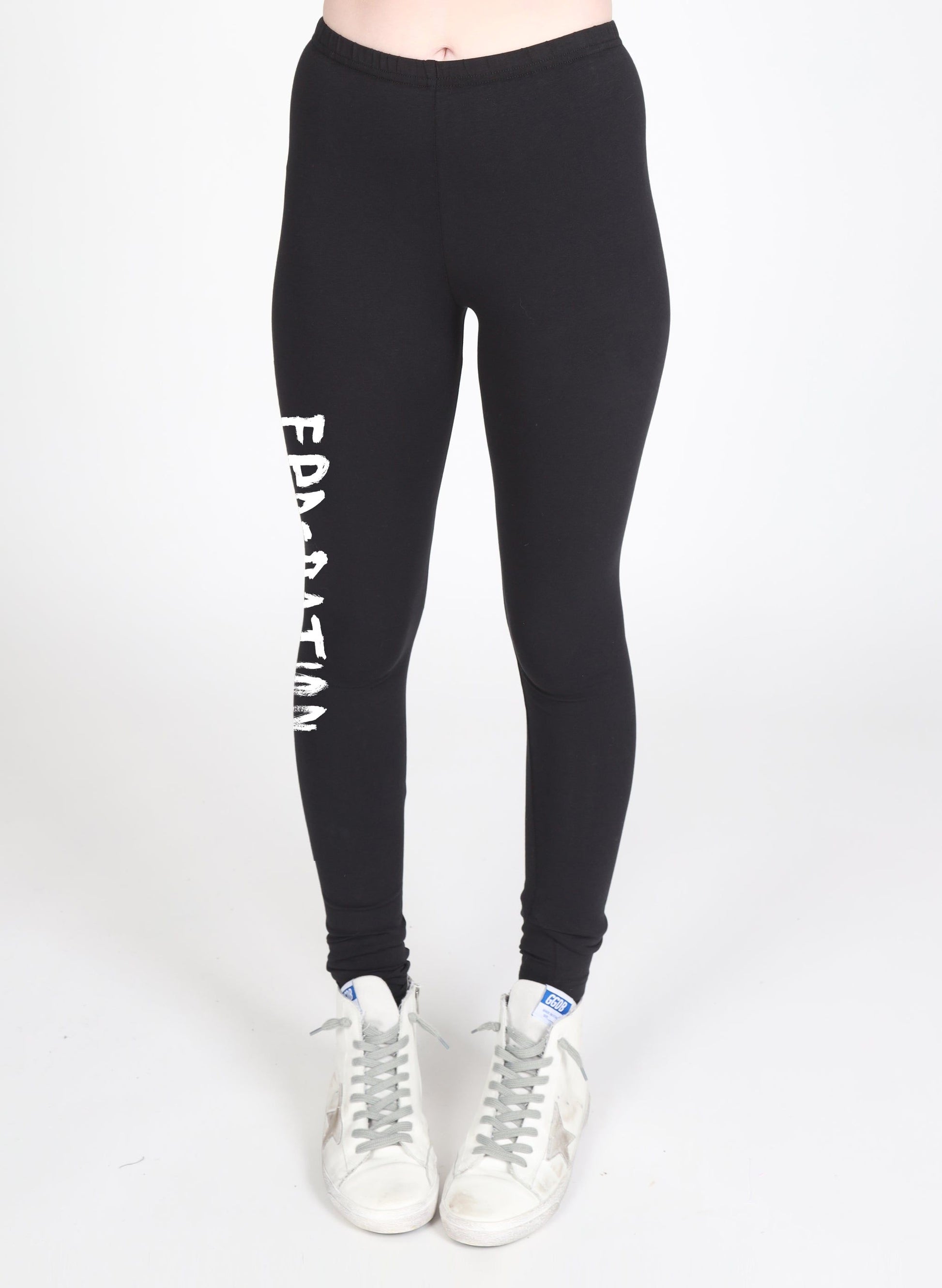 Federation Play Leggings - Black & White