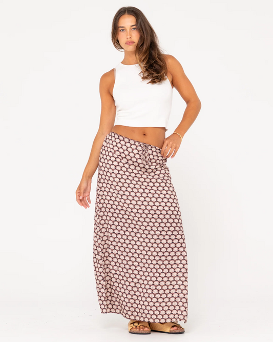 Rusty Sorrento Midi Skirt - Tuscan Brown