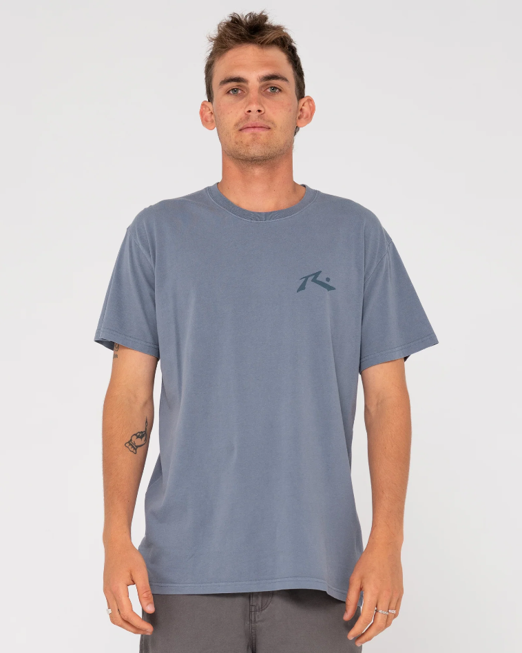 Rusty Comp Wash Short Sleeve Tee - China Blue