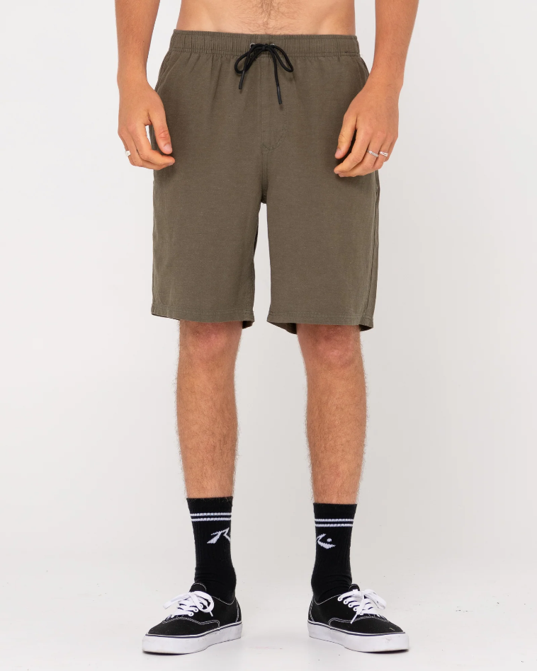 Rusty Overtone Linen Elastic Short - Savana