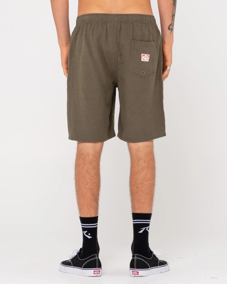 Rusty Overtone Linen Elastic Short - Savana