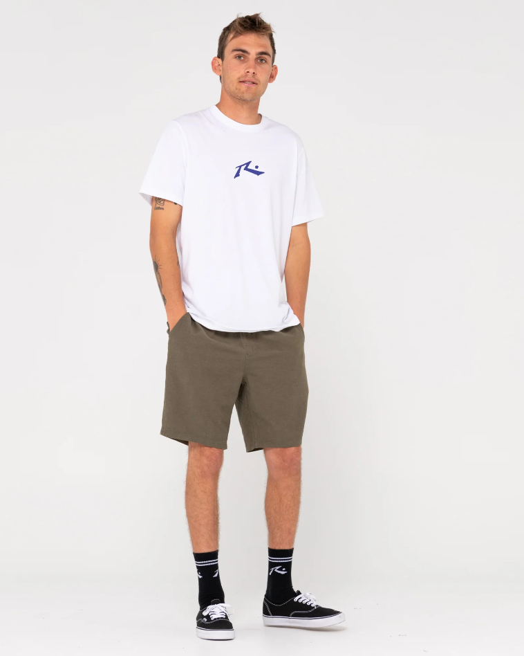 Rusty Overtone Linen Elastic Short - Savana