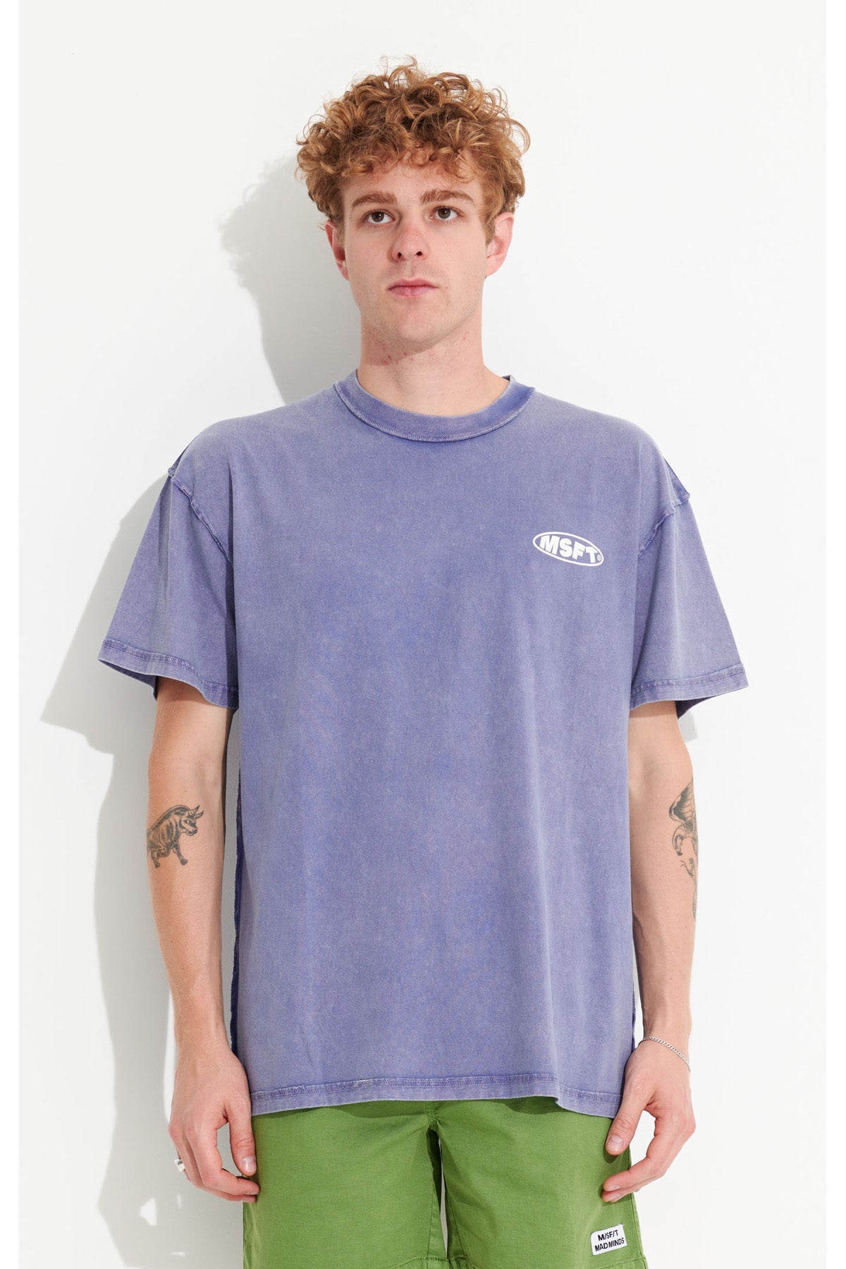 Misfit Acetime Reverse Tee w Logo - Acid Blue