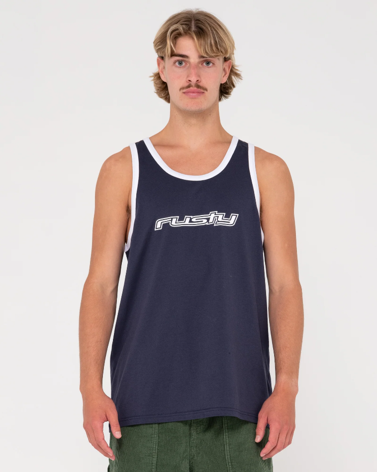 Rusty Dead Ringer Tank - Navy Blue