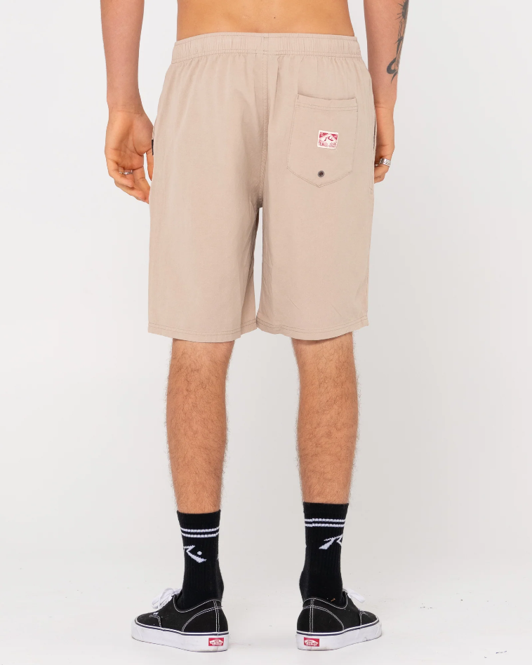 Rusty Overtone Linen Shorts - Light Khaki