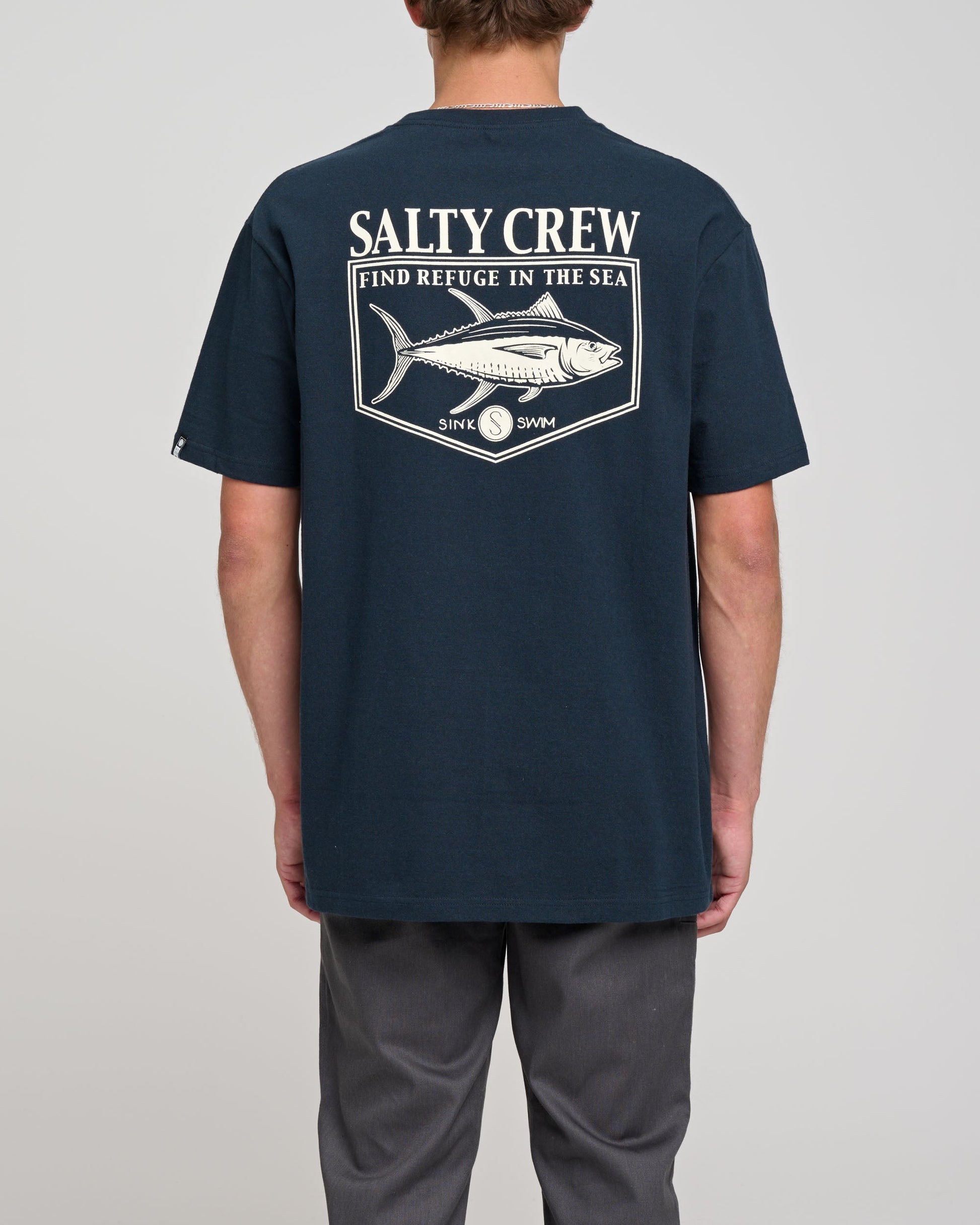 Salty Crew Angler Standard Tee - Navy