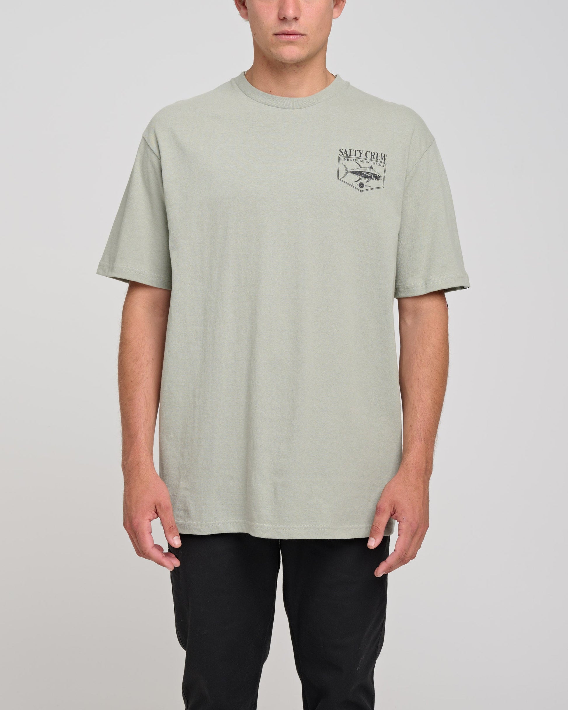 Salty Crew Angler Standard Tee - Kelp Green