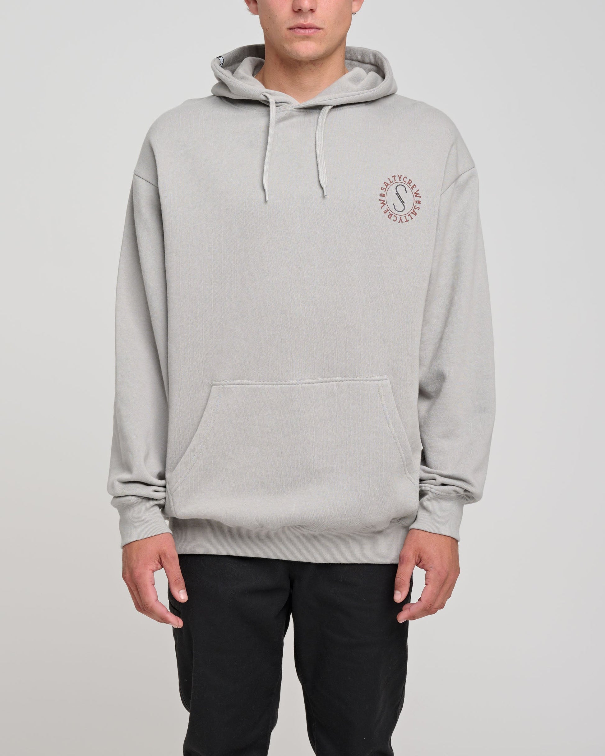 Salty Crew Tentacles MW Fleece Hood - Stone Grey