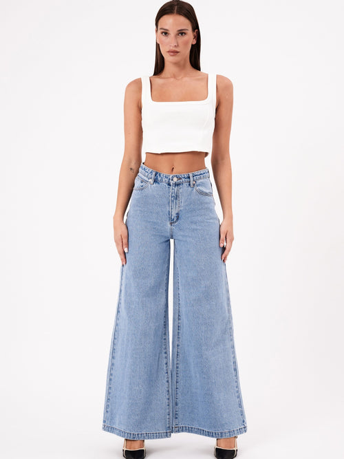 ABRAND High & Wide Loretta Jean - Light Blue