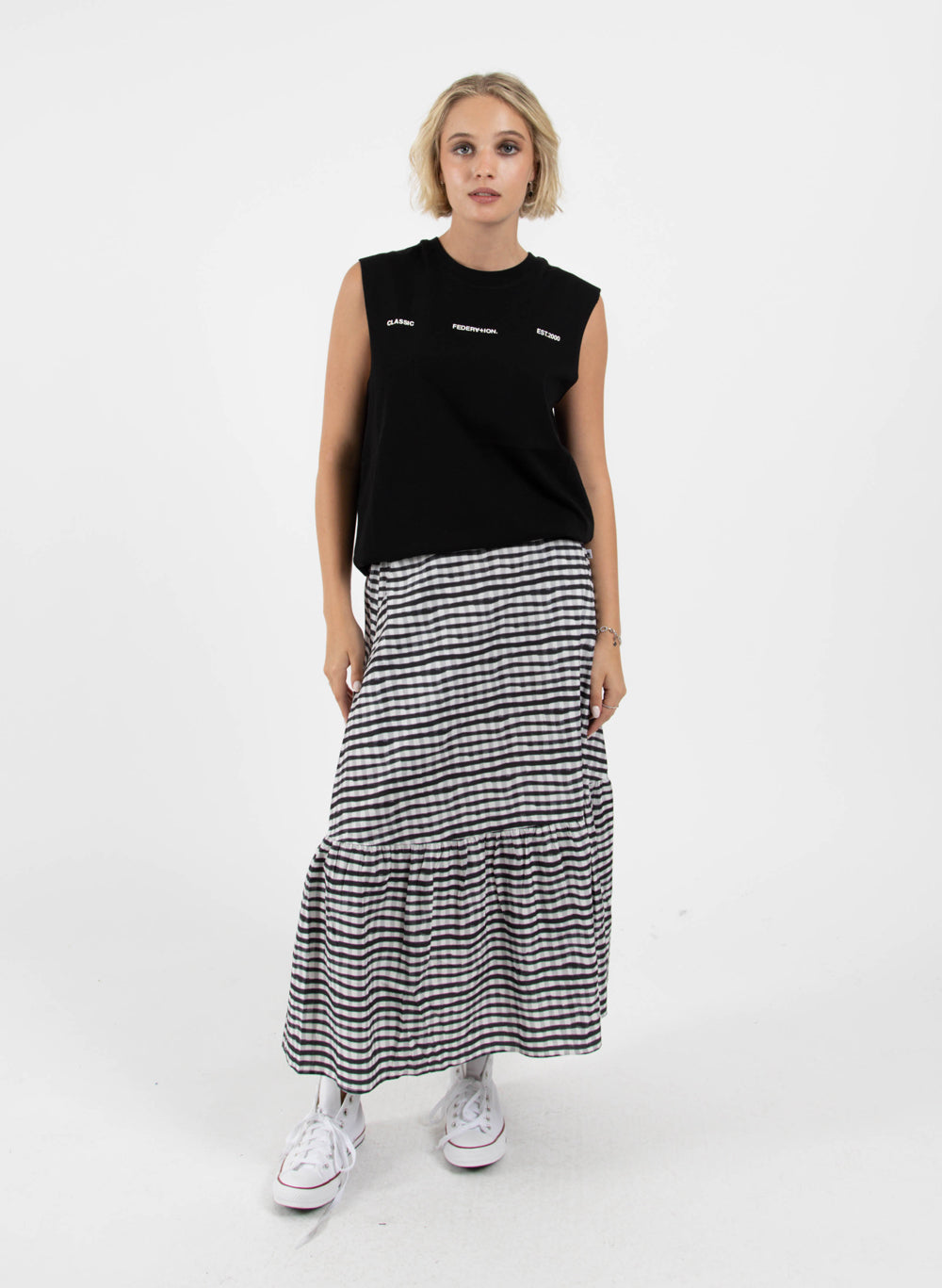 Federation Level Skirt - Black & White