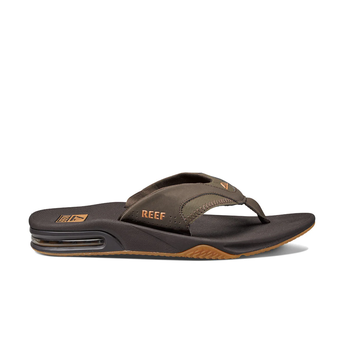 Reef Fanning Flip Flops - Brown/Gum