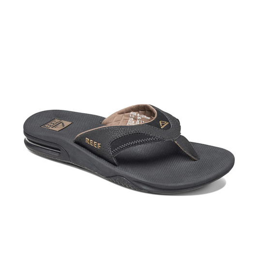 Reef Fanning Flip Flops - Black/Brown