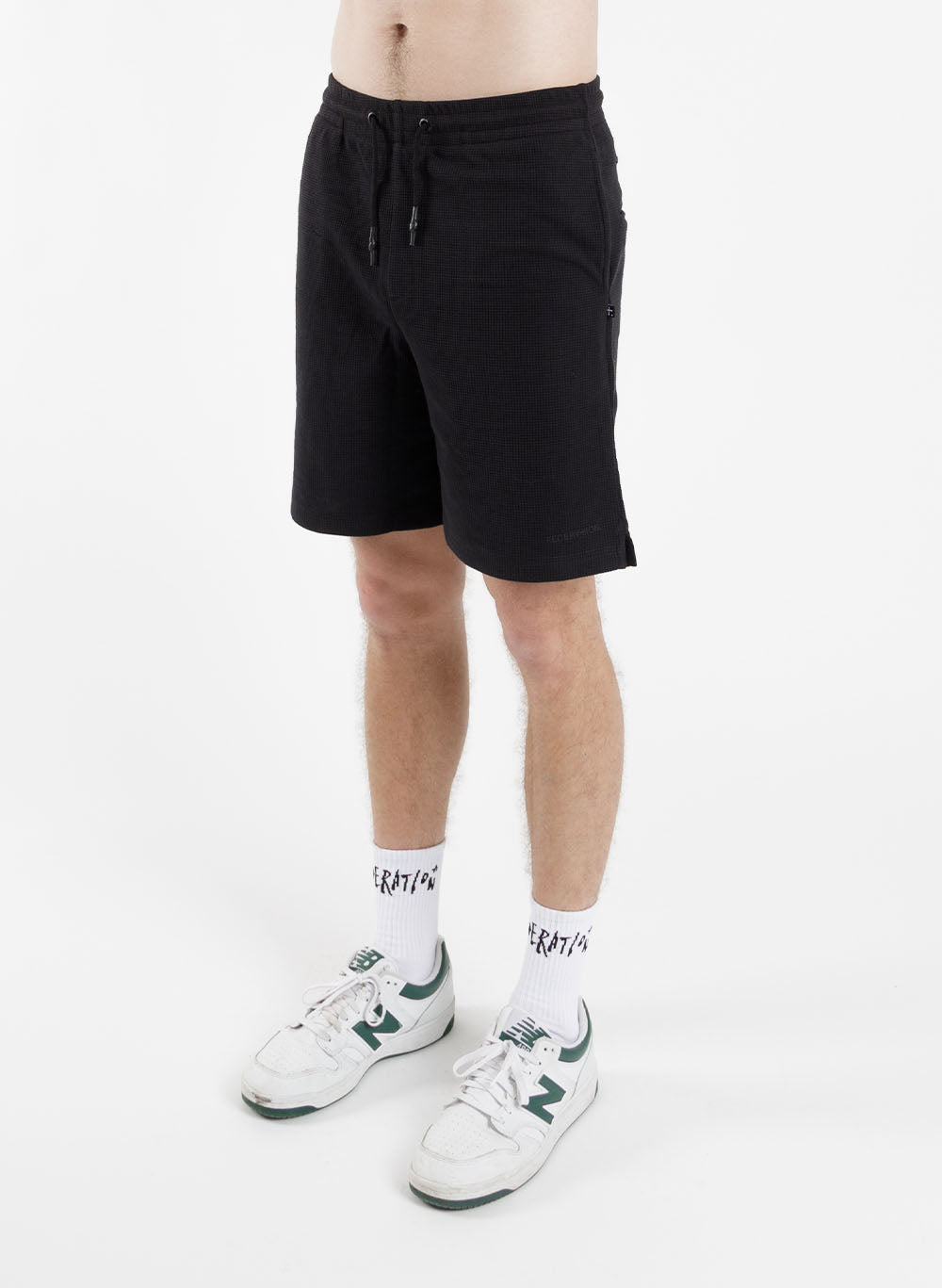 Federation Waffle Track Short - Black