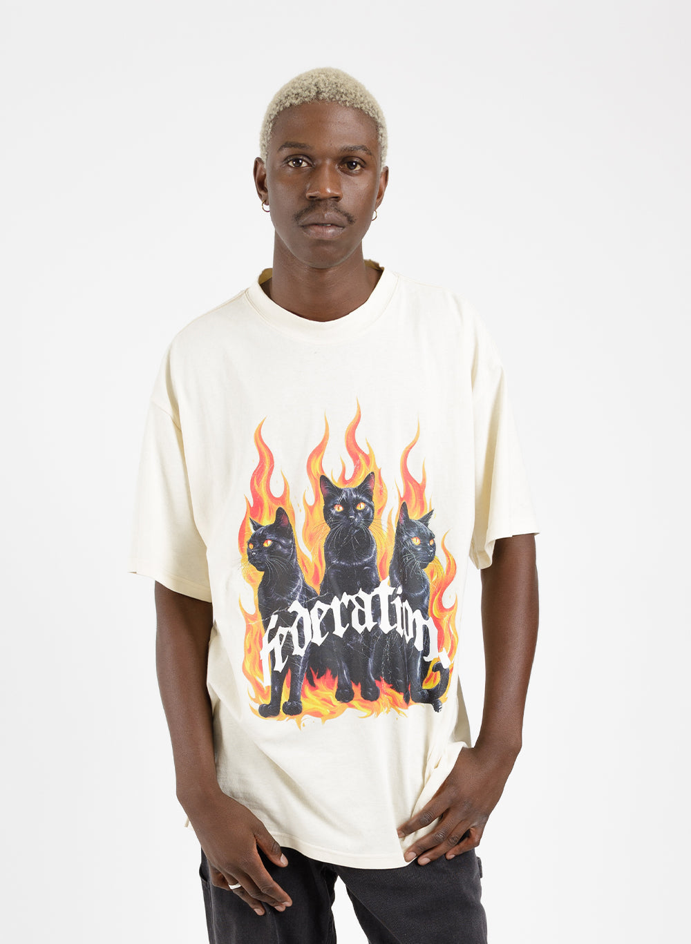 Federation Goode Tee Fire Cat - Bone