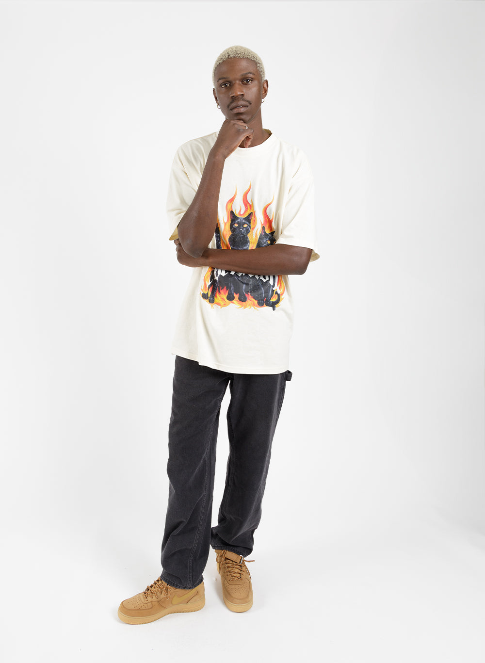 Federation Goode Tee Fire Cat - Bone