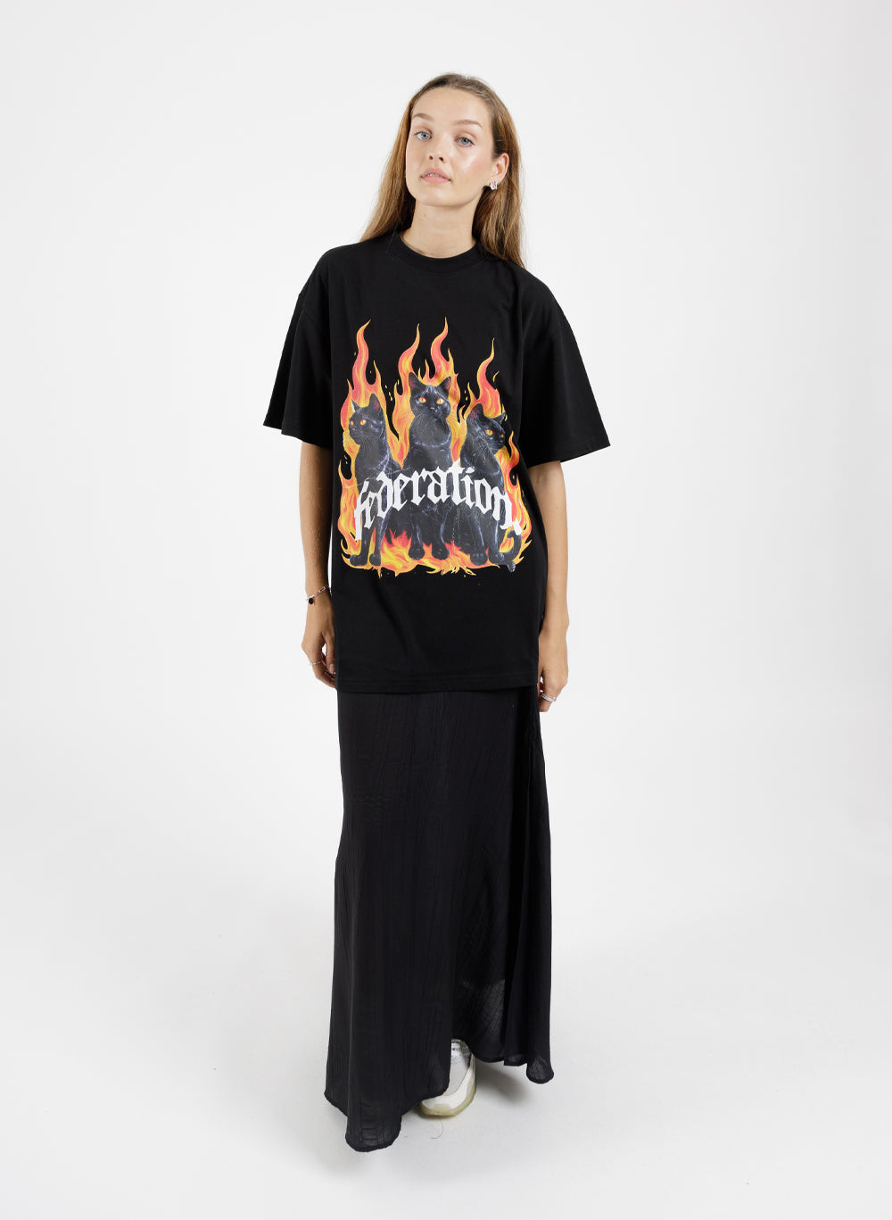 Federation Goode Tee Fire Cat - Black