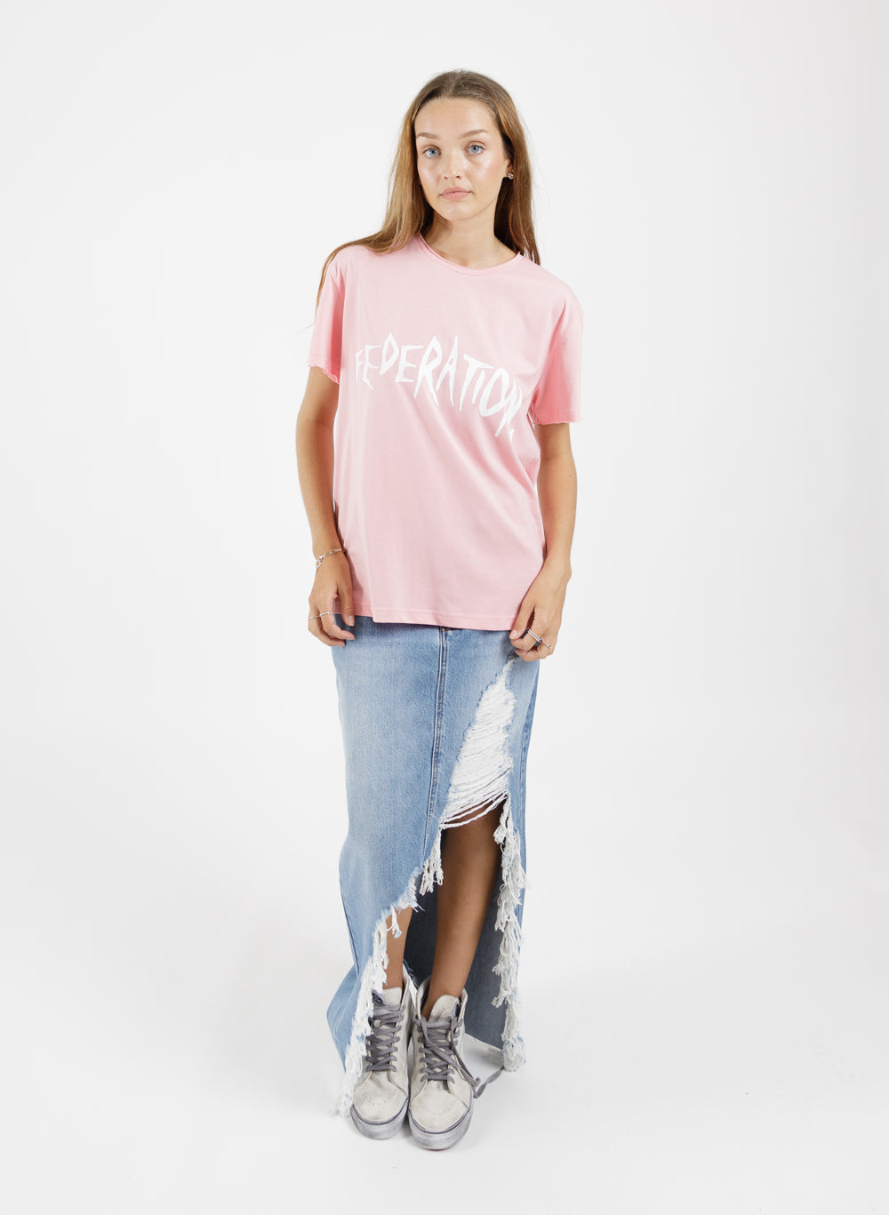 Federation Frankie Tee - Scratched Pink