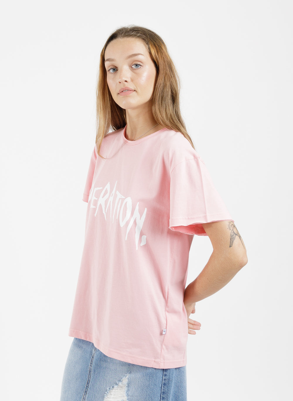 Federation Frankie Tee - Scratched Pink
