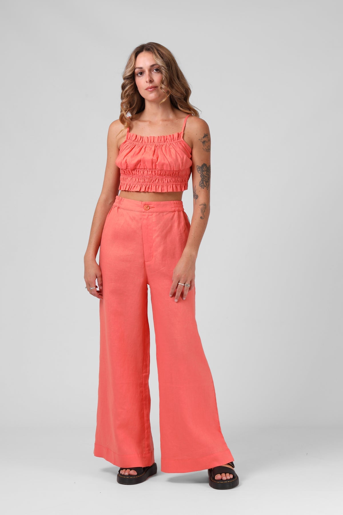 RPM Shell Crop - Washed Coral