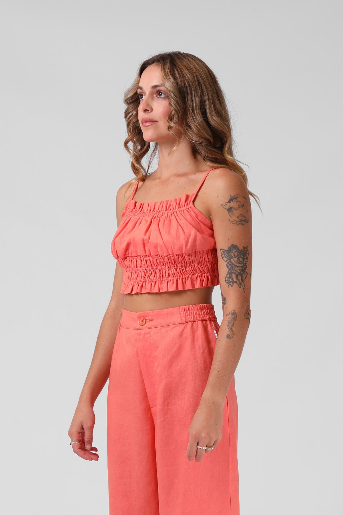 RPM Shell Crop - Washed Coral