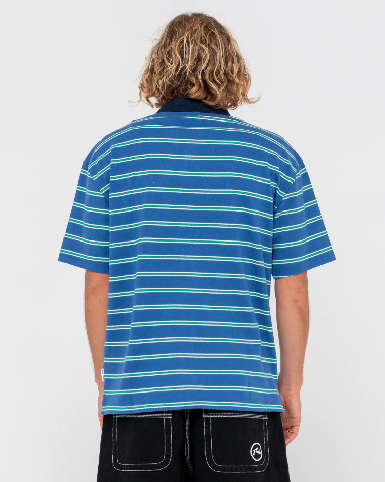 Rusty Inspectah Deck Short Sleeve Polo - Delft Blue