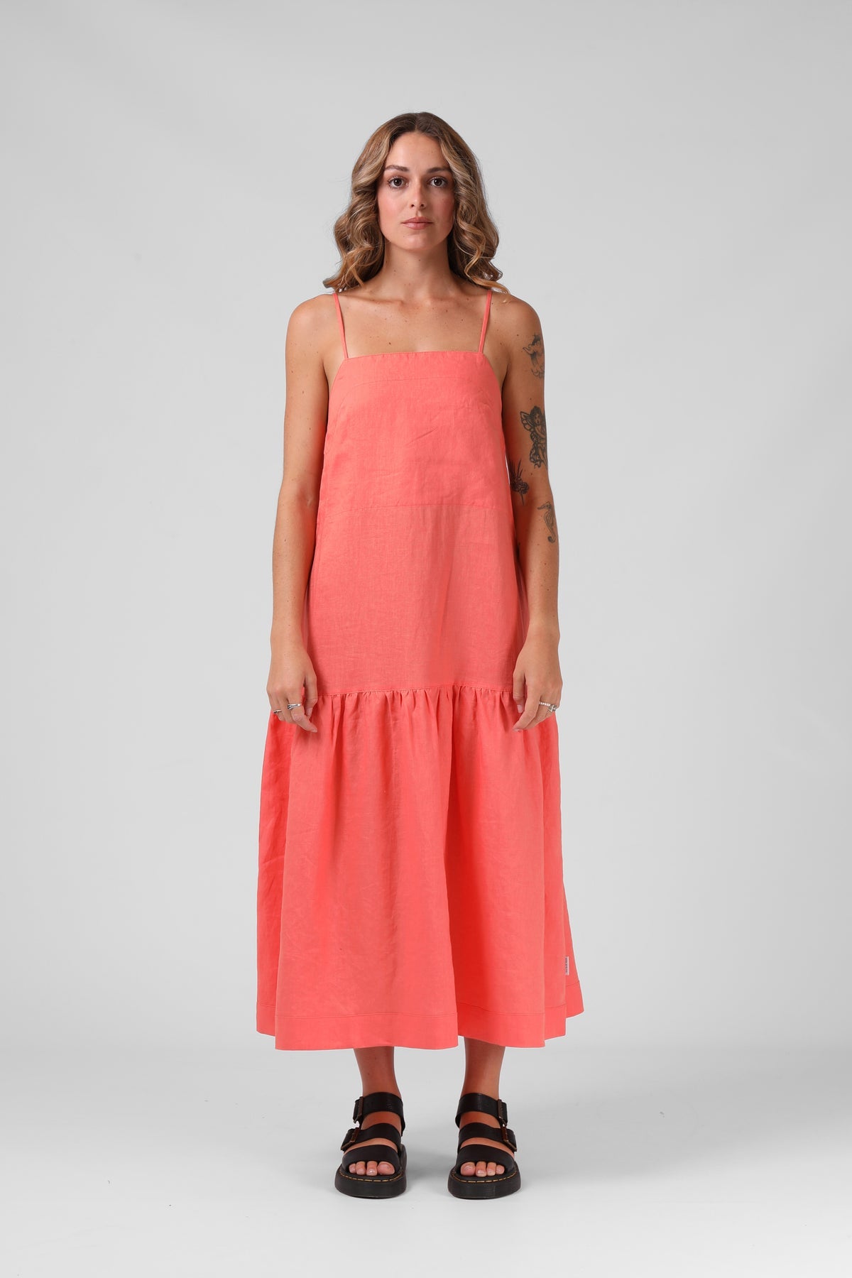 RPM Antionette Dress - Washed Coral