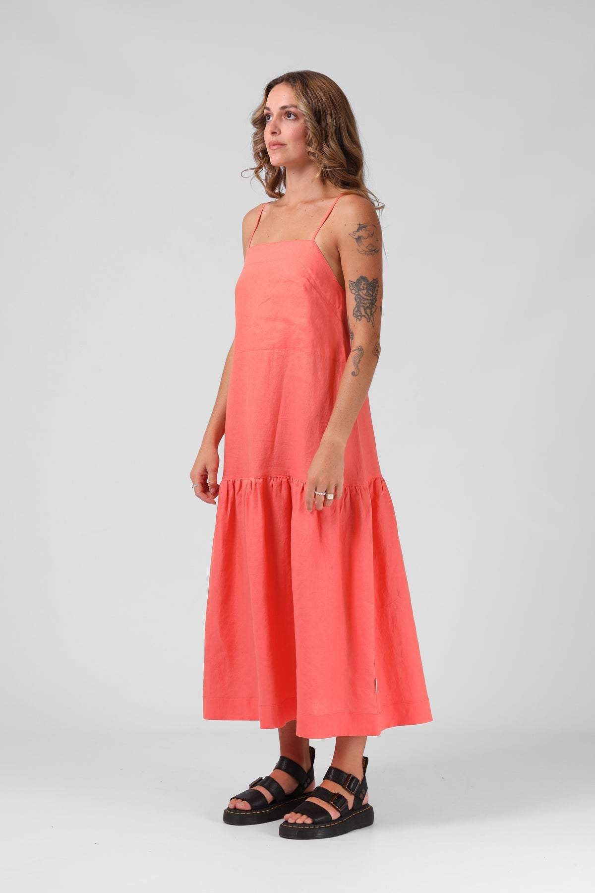 RPM Antionette Dress - Washed Coral