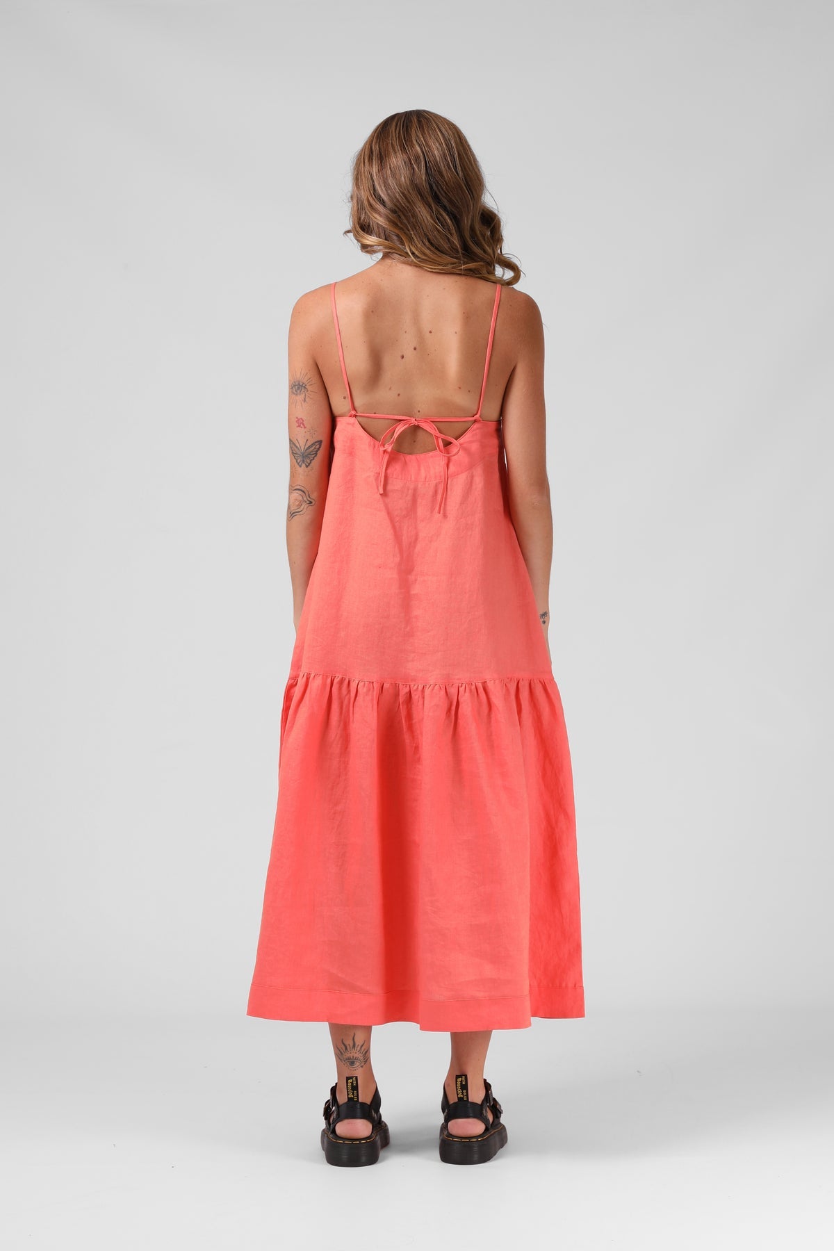 RPM Antionette Dress - Washed Coral