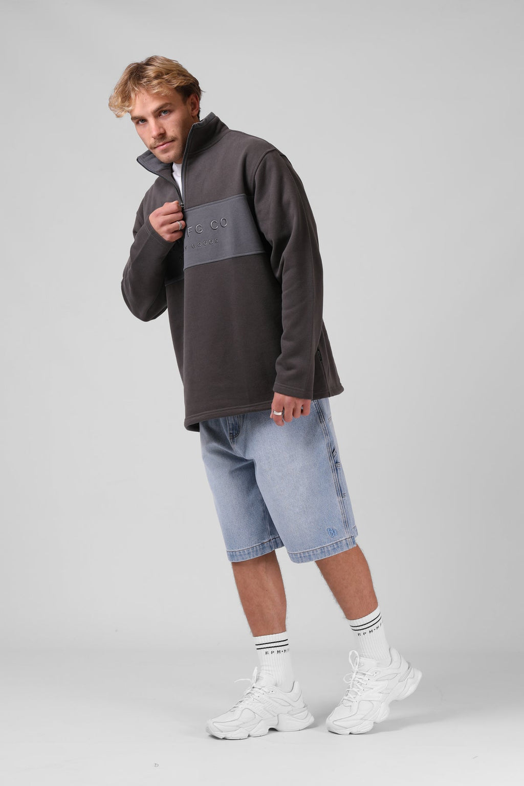 RPM 90’S 1/4 Zip Jersey - Grey
